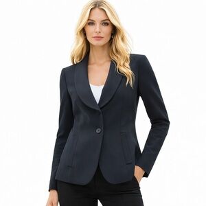 Emporio Armani Black Women's Blazer with elegant Shawl Collar Size 38/M